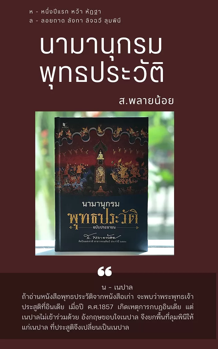 หนังสือธรรมะ  นามานุกรมพุทธประวัติ ฉบับประชาชน