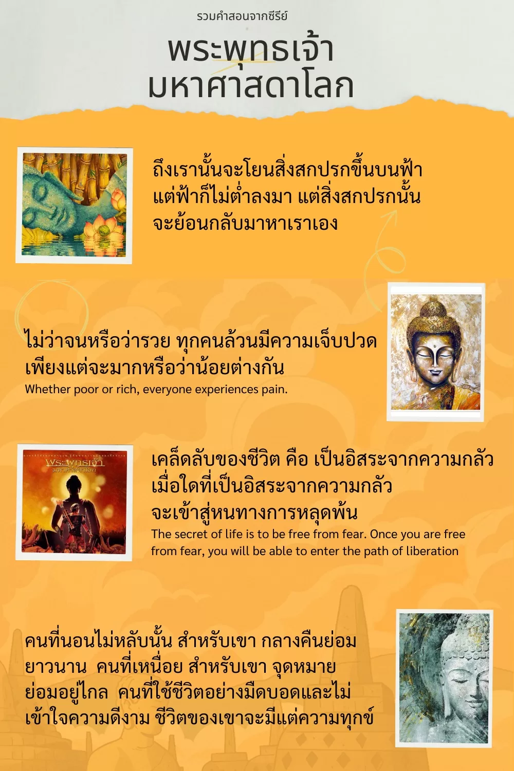 คำสอน พระพุทธเจ้า มหาศาสดาโลก