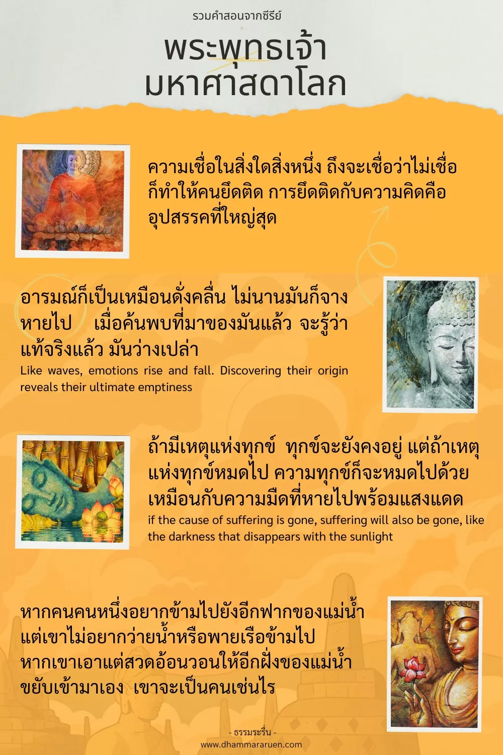 คำสอน พระพุทธเจ้า มหาศาสดาโลก