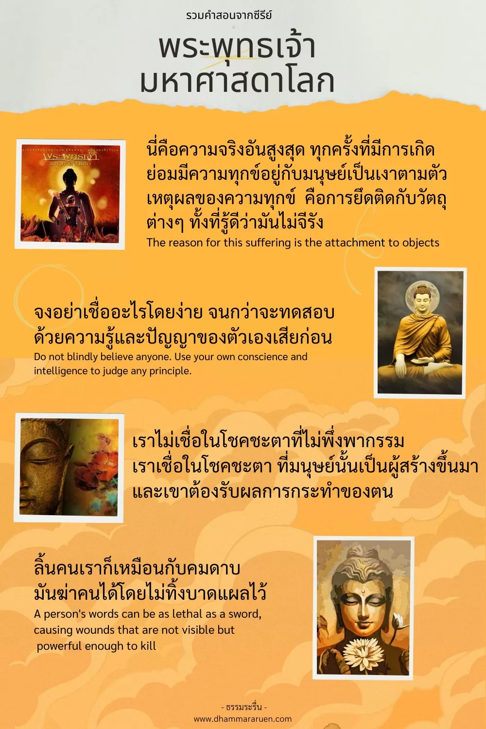 คำสอน พระพุทธเจ้า มหาศาสดาโลก